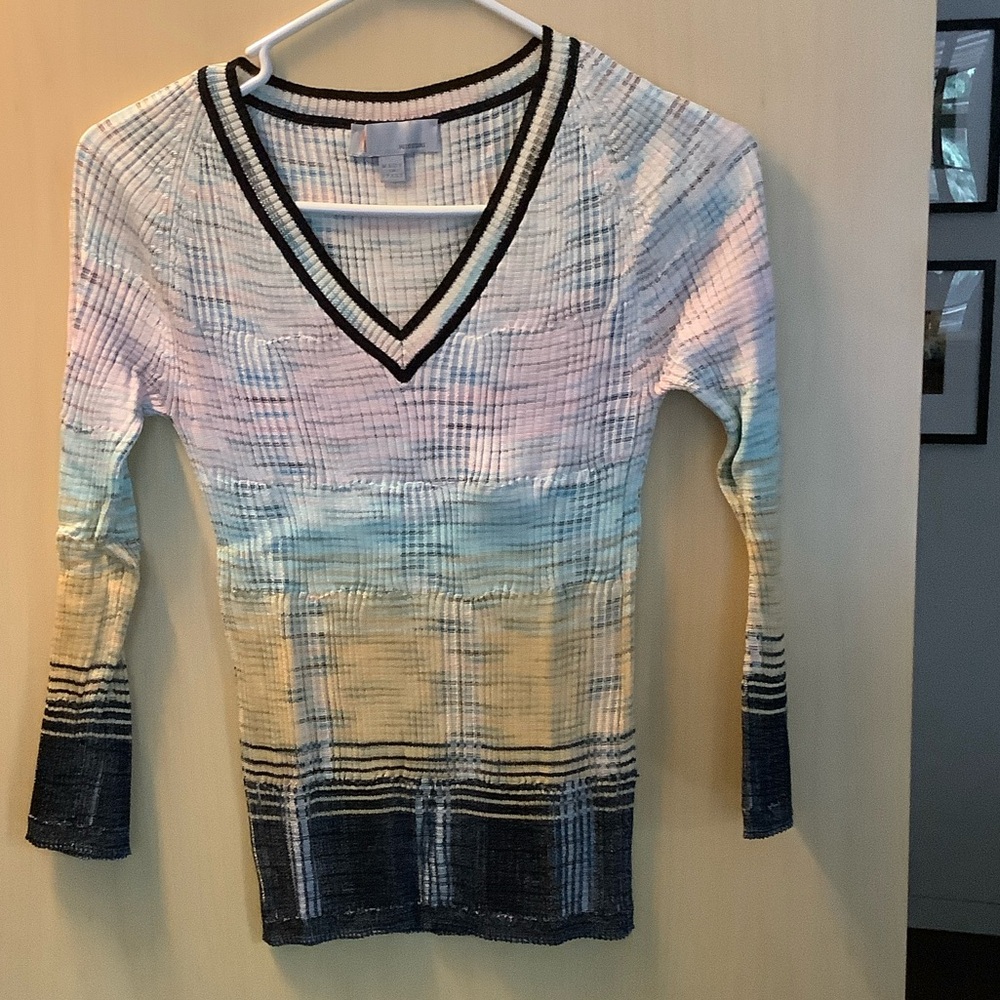 Missoni Pastel Striped V-Neck Blouse